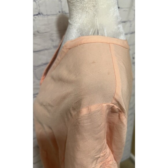 Torrid Women's Plus Size Babydoll Rayon Top Peach Solid Button Down Size 2/2X - Picture 6 of 9